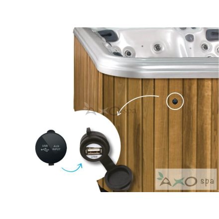 Vitalspa Cseppálló USB, 3,5mm JACK bemeneti csatlakozó az oldalburkolaton